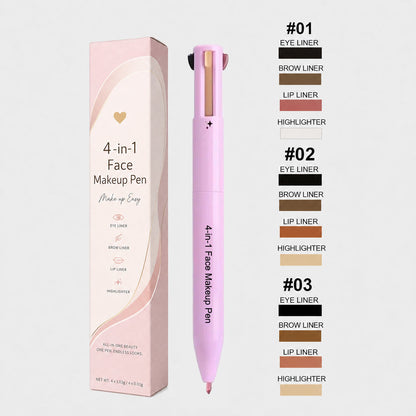 4-in-1 Face Makeup Pen 24H Waterproof — Smudge-Proof, All-Day Wear