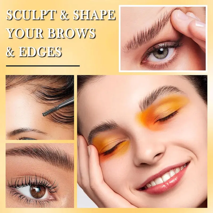 Transparent Waterproof Brush-On Eyebrow Gel - Long-Wear Hold, Lightweight Formula, Defined Brow Shaping, Suitable for All Eyebrow Types, Daily Makeup Essential Cosmetic, Apply with Brush Brow Enhancer