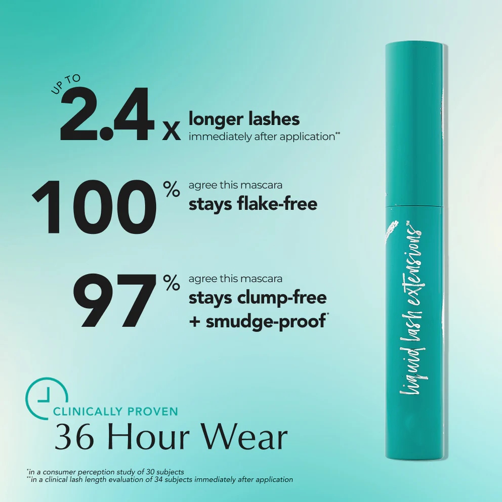 Liquid Lash Extensions Lengthening Tubing Mascara – Waterproof, Sweatproof, Curl-Locking & Smudge-Free