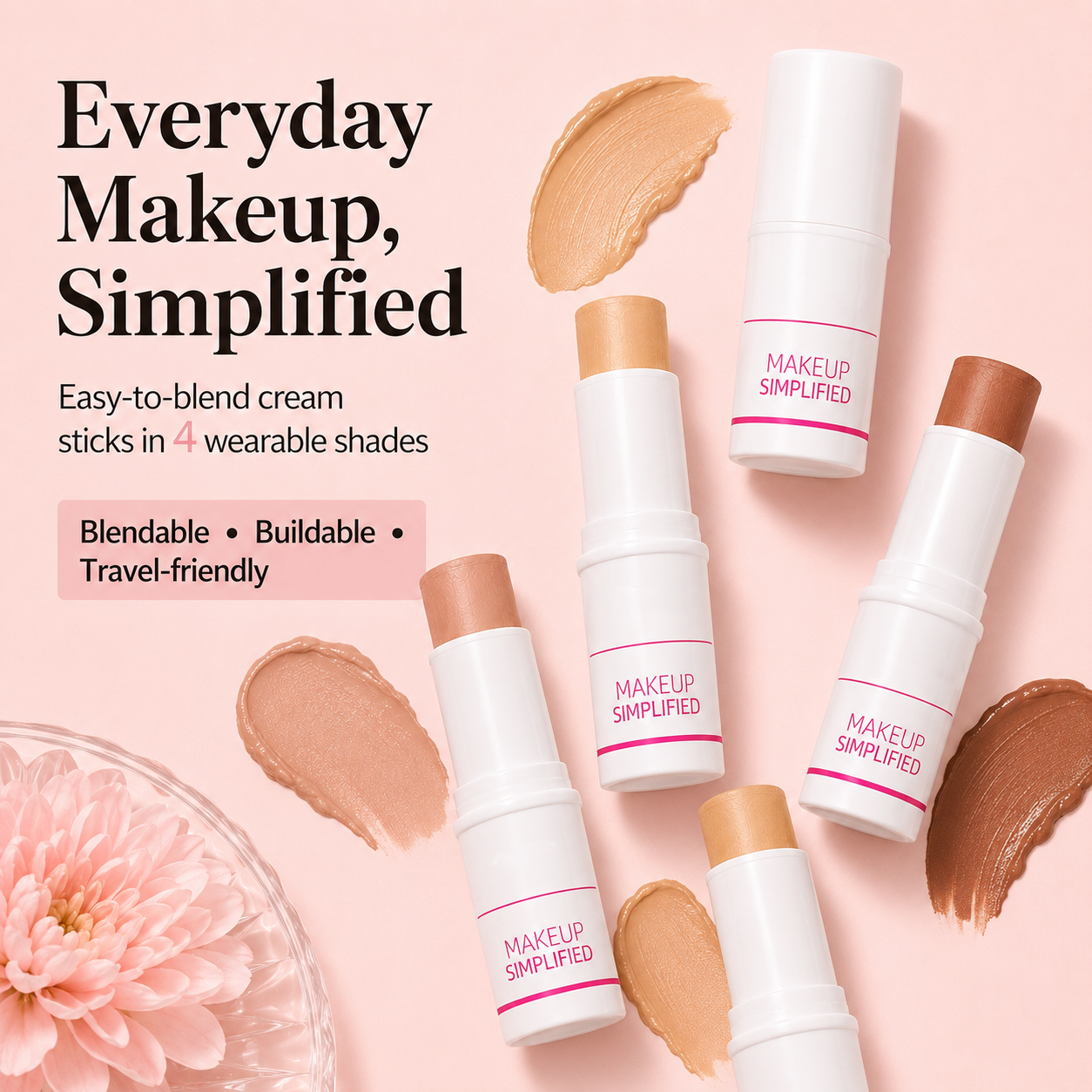 3-in-1 Complexion Stick – Buildable Foundation, Concealer & Contour with a Natural Finish