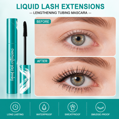 Liquid Lash Extensions Lengthening Tubing Mascara – Waterproof, Sweatproof, Curl-Locking & Smudge-Free