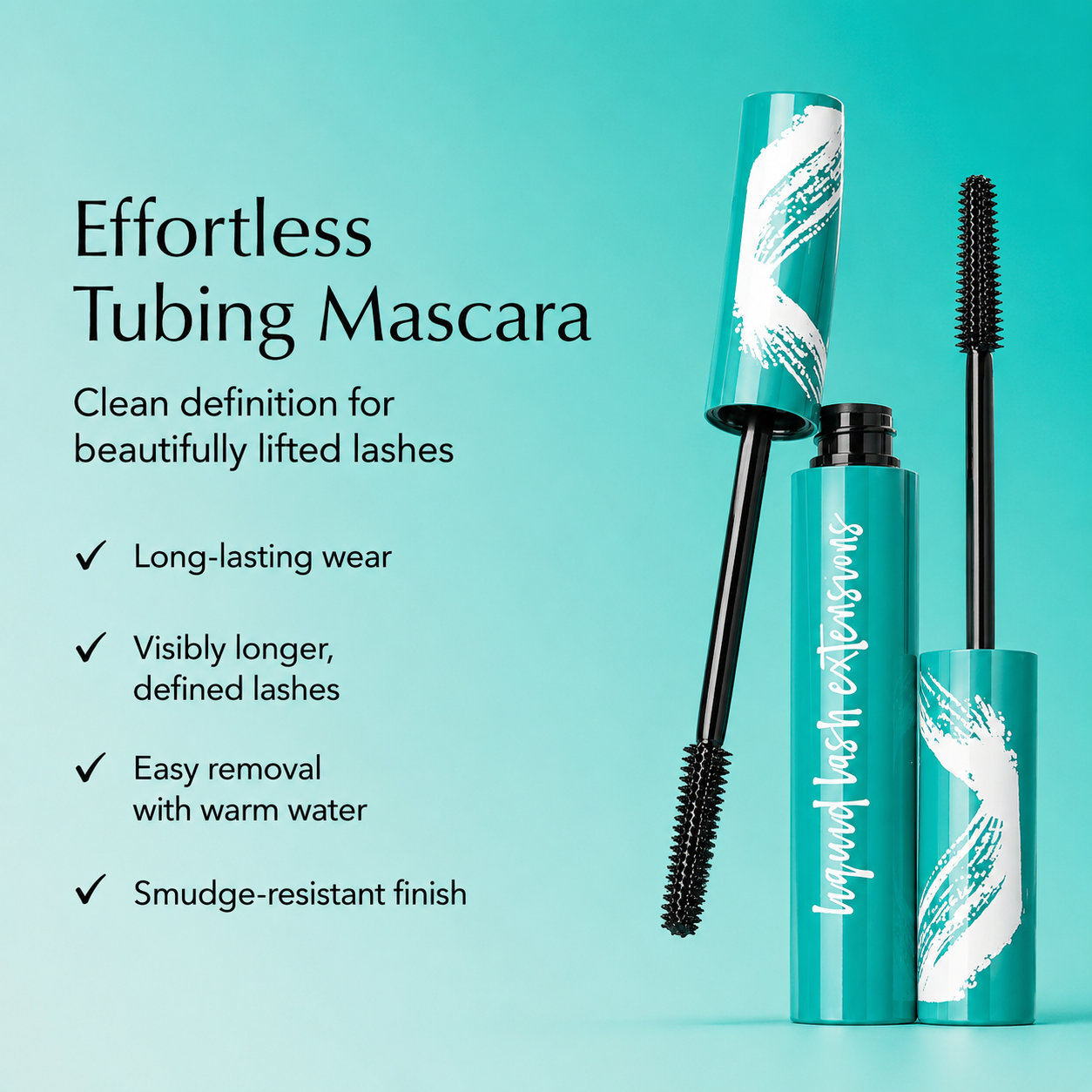 Liquid Lash Extensions Lengthening Tubing Mascara – Waterproof, Sweatproof, Curl-Locking & Smudge-Free