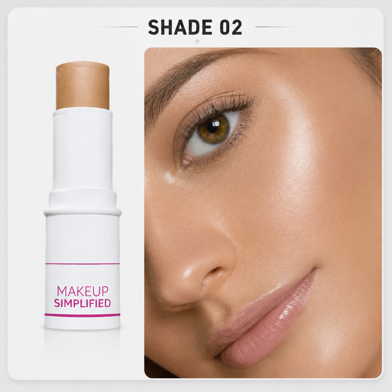 3-in-1 Complexion Stick – Buildable Foundation, Concealer & Contour with a Natural Finish
