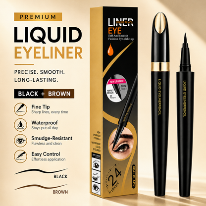 Long-Lasting Smudge-Proof Liquid Eyeliner Pen