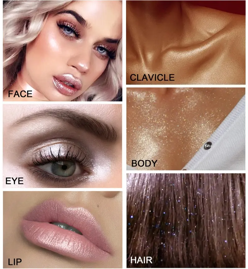 Fairy Dust White Moonlight Beauty Highlighter Powder - Lightweight, Non-Greasy, Pearlescent Cosmetic for Face, Eyes, Lips, Hair, Body - Halloween, Teenage Girls Gifts Multi-Use Makeup