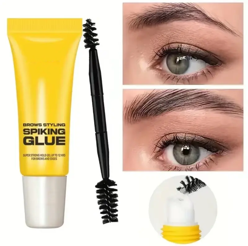 Transparent Waterproof Brush-On Eyebrow Gel - Long-Wear Hold, Lightweight Formula, Defined Brow Shaping, Suitable for All Eyebrow Types, Daily Makeup Essential Cosmetic, Apply with Brush Brow Enhancer