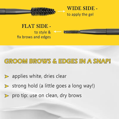Transparent Waterproof Brush-On Eyebrow Gel - Long-Wear Hold, Lightweight Formula, Defined Brow Shaping, Suitable for All Eyebrow Types, Daily Makeup Essential Cosmetic, Apply with Brush Brow Enhancer