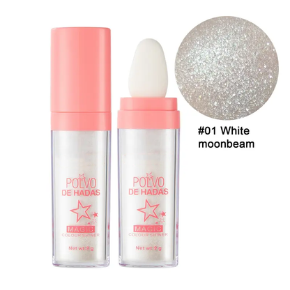 Fairy Dust White Moonlight Beauty Highlighter Powder - Lightweight, Non-Greasy, Pearlescent Cosmetic for Face, Eyes, Lips, Hair, Body - Halloween, Teenage Girls Gifts Multi-Use Makeup